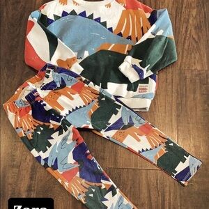 Zara Multicolor Dinosaur Print Kids Leggings